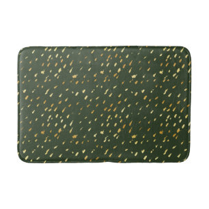 Glam Gold-folie en bosgroen abstract badmat