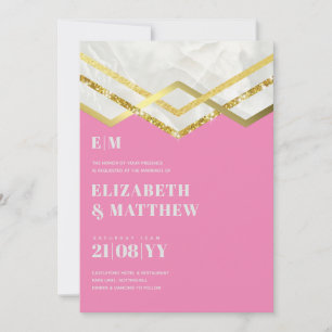 Glam Gold Glitter Girly Wedding Noite Deco Design