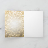 Glam Gold Glitter Lights 60th Verjaardag Dank u Bedankkaart (Binnen)