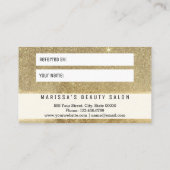 Glam Gold Glitter-netwerkverwijzingskaart Aanbevelingskaartje (Achterkant)
