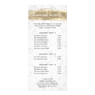 Glam Gold Glitter Paint Wit Marmer Reclamekaart