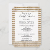 Glam Gold Glitter Pearl Stripes Kaart (Voorkant)