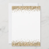Glam Gold Glitter Script-kerstfeest Kaart (Achterkant)