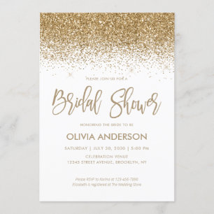 Glam Gold Glitter Sparkle Confetti Vrijgezellenfee Kaart