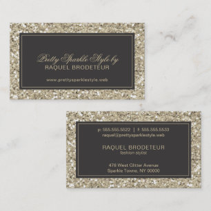 Glam Gold Glitter Visitekaartje