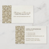 Glam Gold Glitter Visitekaartje (Voorkant / Achterkant)