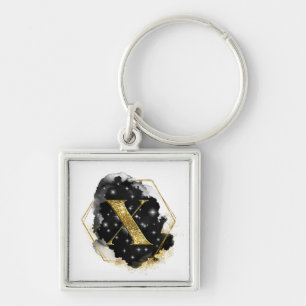 Glam Gold Glitter X Monogram Sleutelhanger