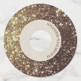 Glam Gold Glitters Wijnglaslabel