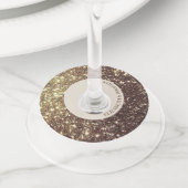 Glam Gold Glitters Wijnglaslabel (Dichtbij)