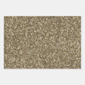 Glam Gold Glitz Glitter Zebra Afdrukken Inpakpapier Vel (Voorkant 2)