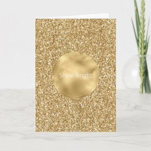 Glam Gold Glitzy Glitter Kaart