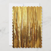 Glam Gold Glitzy Sparkle Stripes Kaart (Achterkant)