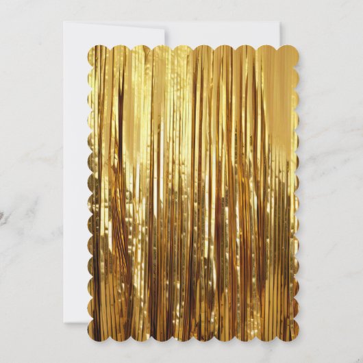 Glam Gold Glitzy Sparkle Stripes Kaart (Achterkant)