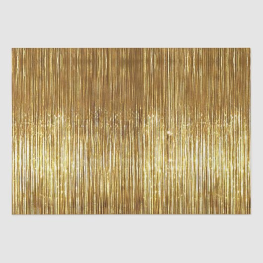 Glam Gold Glitzy Sparkle Stripes Tissuepapier (Voorkant)