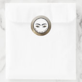 Glam Gold Lashes make-up ogen Ronde Sticker (Tas)