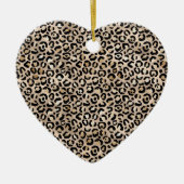 Glam Gold Leopard Print Keramisch Ornament (Voorkant)