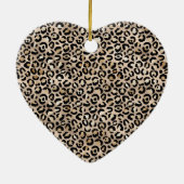 Glam Gold Leopard Print Keramisch Ornament (Achterkant)