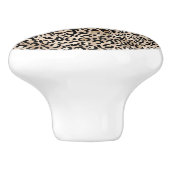 Glam Gold Leopard Print Keramische Knop (Zijkant)