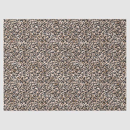 Glam Gold Leopard Print Ombre Tissuepapier (Voorkant)