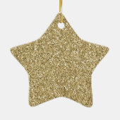 Glam Gold Luxe Glitzy Sparkle Glitter Keramisch Ornament (Achterkant)