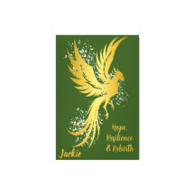 Glam Gold Phoenix Silver Glitter Monogram Groen |
