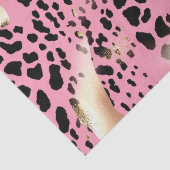 Glam Gold Pink Black Leopard Print Tissuepapier (Detail)