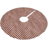Glam Gold Red Holiday Stripes Kerstmis Kerstboom Rok (Gekanteld)