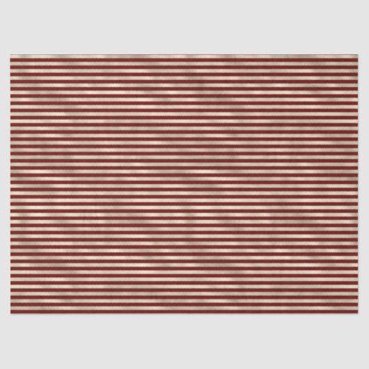 Glam Gold Red Holiday Stripes Tissuepapier (Voorkant)