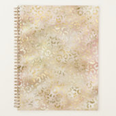 Glam Gold Roos Blush Pink Leopard Print Planner (Voorkant)