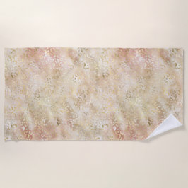 Glam Gold Roos Blush Pink Leopard Print Strandlaken