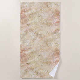 Glam Gold Roos Blush Pink Leopard Print Strandlaken