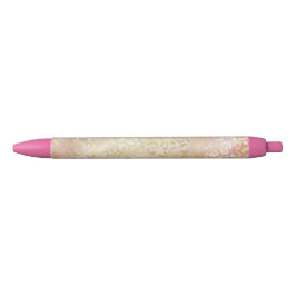 Glam Gold Roos Blush Pink Leopard Print Zwarte Inkt Pen