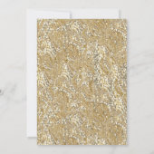 Glam Gold Sequins en Bow Bruiloft Kaart (Achterkant)