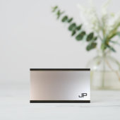 Glam Gold Silver, verfijnd monogram Visitekaartje (Staand voorkant)