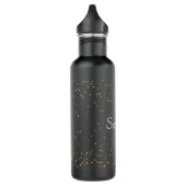 Glam Gold Sparkle Confetti gepersonaliseerd Waterfles (Links)