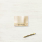 Glam Gold Sparkle Post-it® Notes (Op bureau)