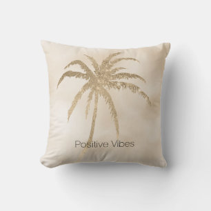 Glam Gold Tropical Palm Ombre Kussen