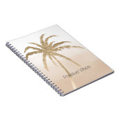Glam Gold Tropical Palm ombre Notitieboek (Rechterzijde)
