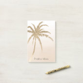 Glam Gold Tropical Palm ombre Post-it® Notes (Op bureau)
