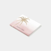 Glam Gold Tropical Palm Pink ombre Post-it® Notes (Schuin)