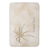 Glam Gold Tropical Palm Tree Ombre Badmat (Voorkant Verticaal)