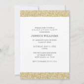 Glam Gold Uitnodigingen voor afstuderen (Achterkant)