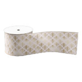 Glam Gold White Damask Grosgrain Lint (Spoel)