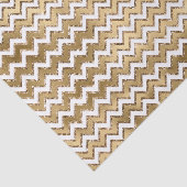 Glam Gold White Zigzag Stripes Tissuepapier (Detail)