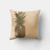 Glam Golden Pineapple Elegant Tropical Custom Kussen (Achterkant)