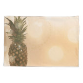 Glam Golden Pineapple Elegant Tropical Sparkle Kussensloop (Achterkant)