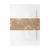 Glam Golden Sparkly Glittery Franse Tulle bruiloft Uitnodigingen Wikkel (Voorkant Voorbeeld)
