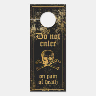 Glam gothique   AFFICHETTE DE PORTE   Noir