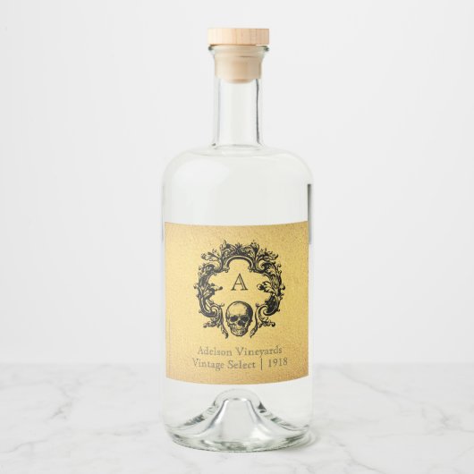 Glam gothique | Étiquette de bouteilles de liquide (Devant)