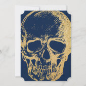 Glam gothique | Invitations | Bleu Foncé (Dos)